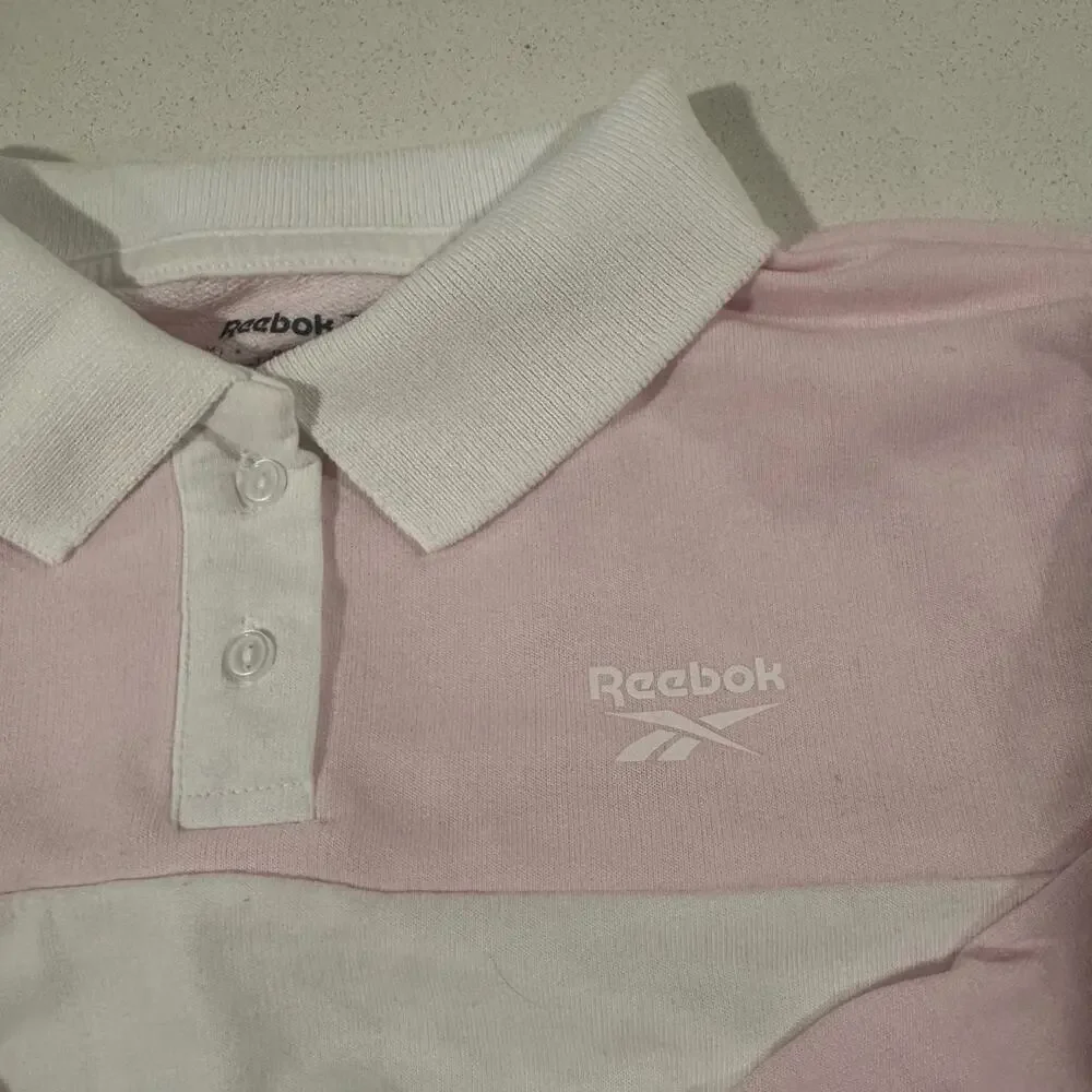 Reebok Pink Striped Toddler Girl 4T Long Sleeve Sweater - Picture 3 of 6